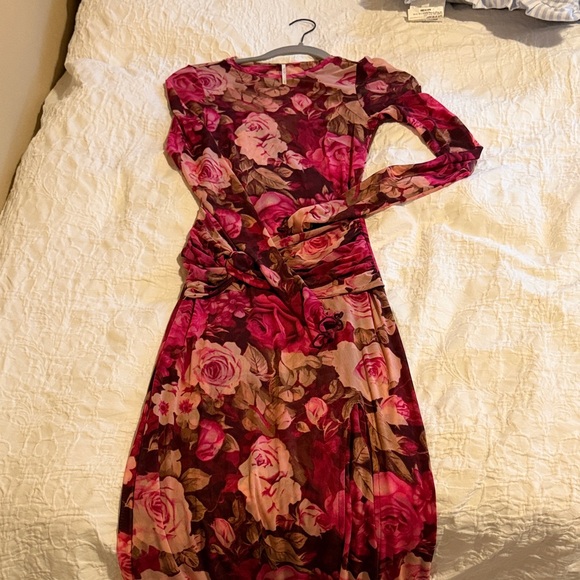 Free People Gianni Maxi Dress Vibrant Floral Long Sleeve Dress - Picture 4 of 4